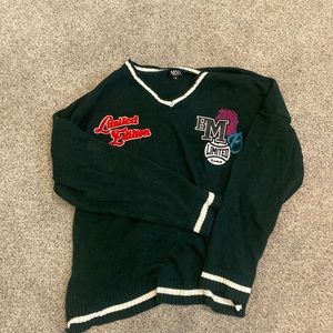 boohooman green sweater